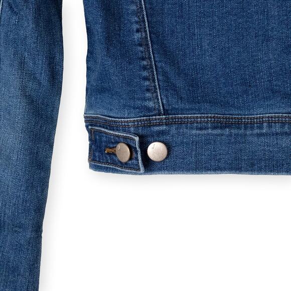 J Brand Harlow Shrunken Blue Denim Jacket XS NWOT - Picture 7 of 9